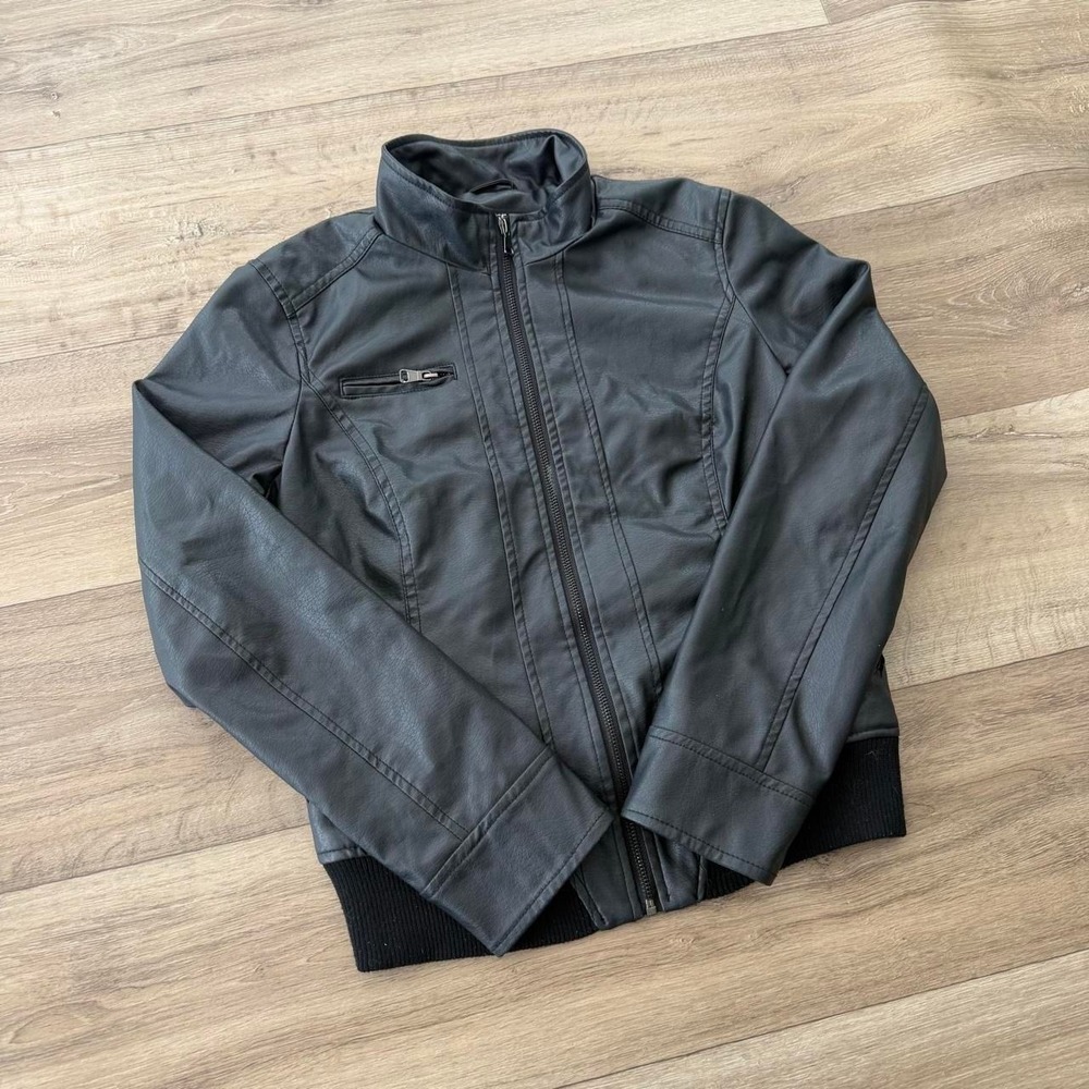 cute leather women's Detroit style jacket